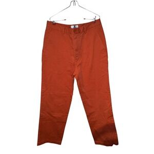 St.‎ Berg Men Pants Flat Front Pocket Relaxed Straight Leg C-Orange Sz.36 NWT